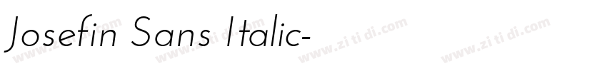 Josefin Sans Italic字体转换